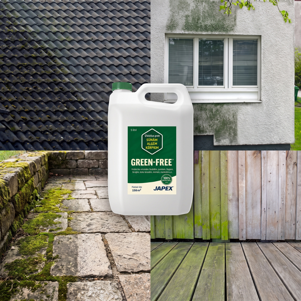 GREEN-FREE® 5L - līdzeklis sūnu, aļģu un ķērpju noņemšanai